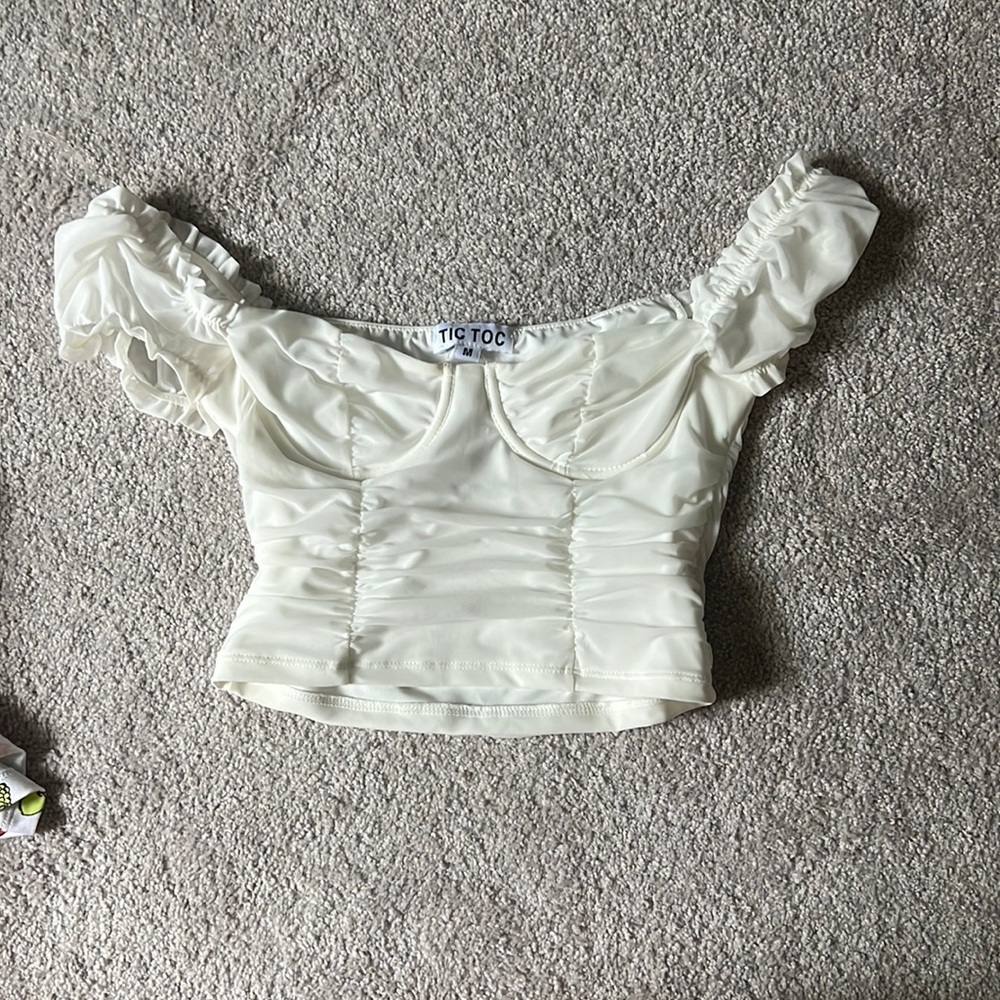 White crop top